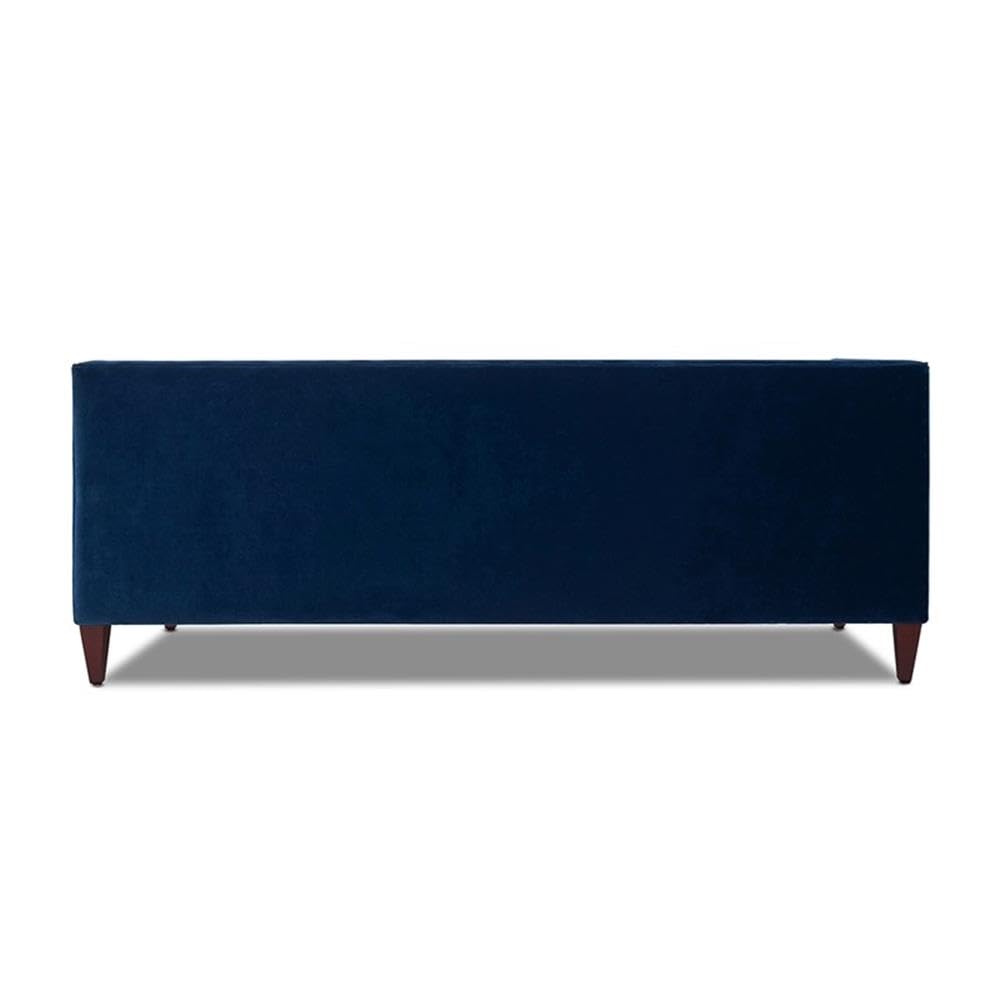 Navy Blue Velvet Tufted Sofa L6553