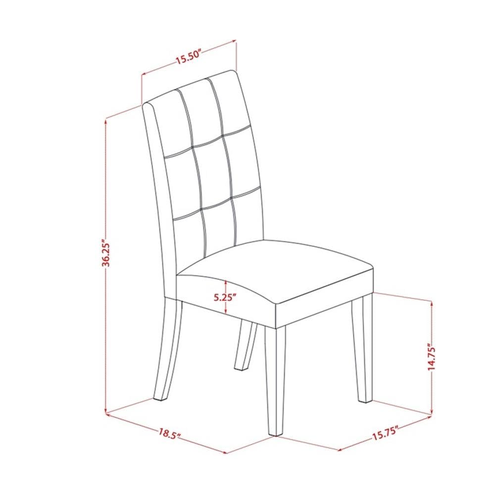 Black Faux Leather Dining Chairs Set of 2 T451