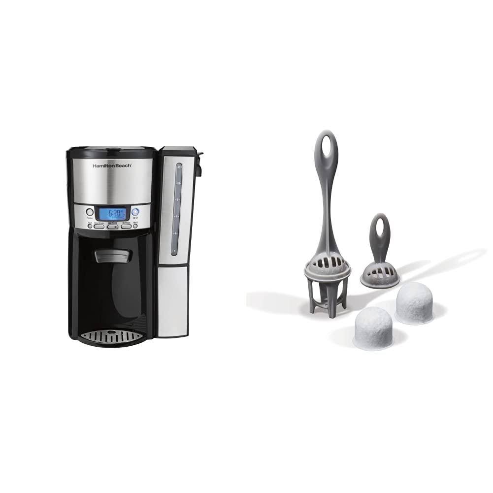 Charcoal Coffee Maker Water Filter Replacement Pods and Handle, 2-Pack and 12 Cup Coffee Maker E7989