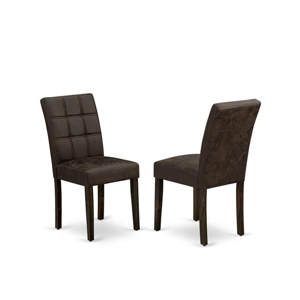 Black Faux Leather Dining Chairs Set of 2 T451