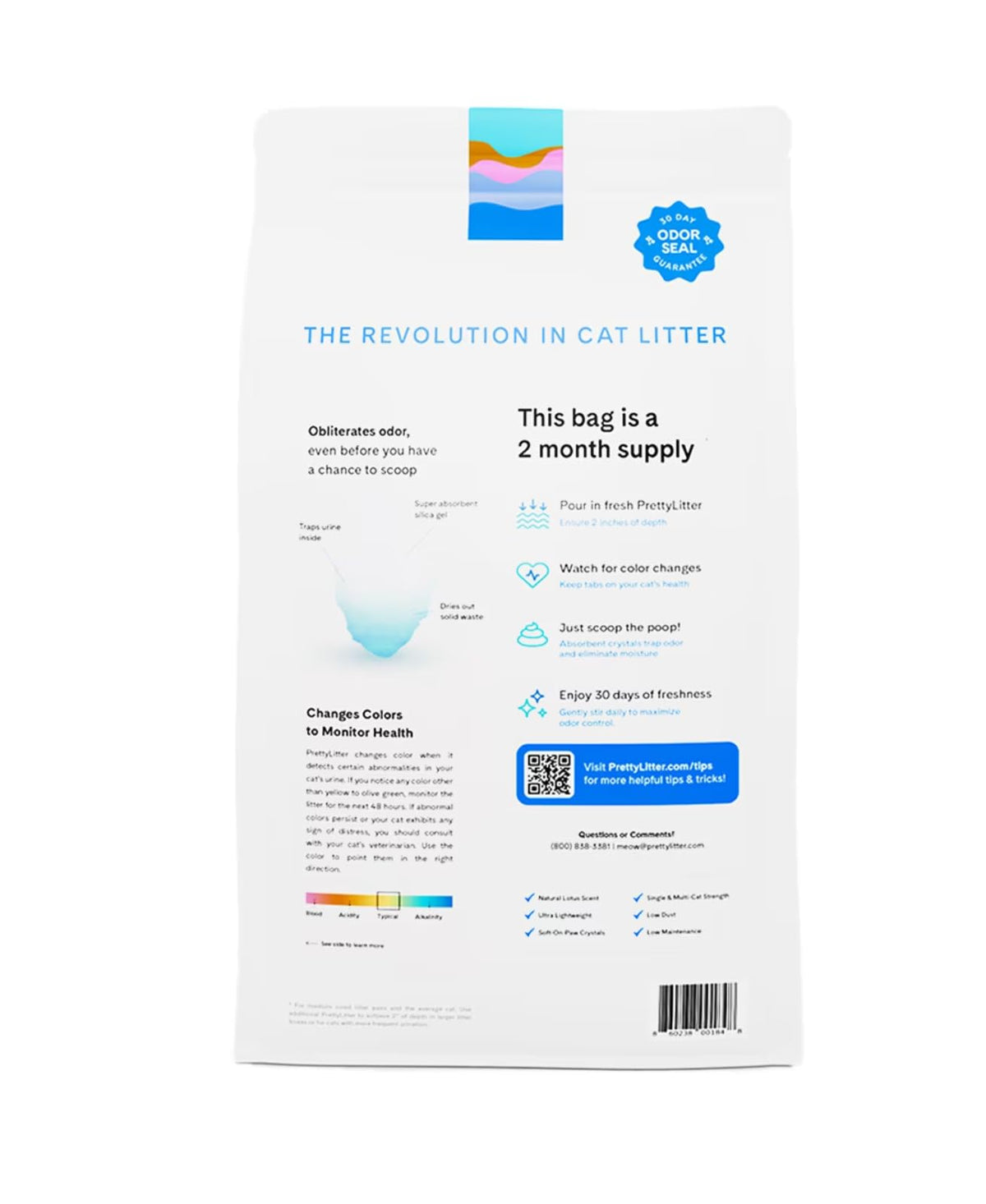 Health Monitoring Cat Litter with Lotus Flower Scent 8 Lb Bag R9034