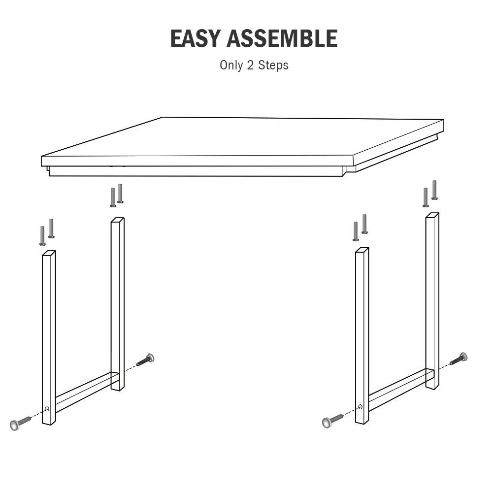 White 47 inch Computer Desk Y567017