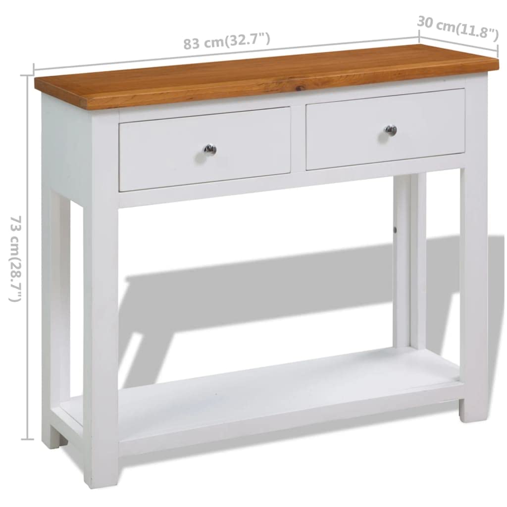 Solid Oak Wood Console Table N718