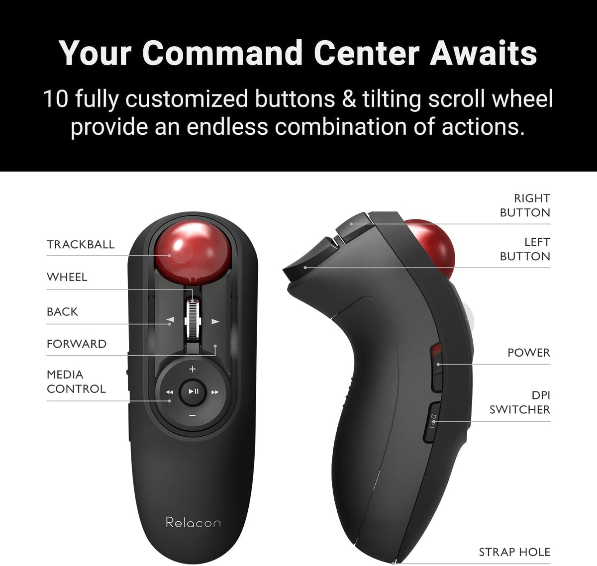 Wireless Handheld Trackball Mouse X14009
