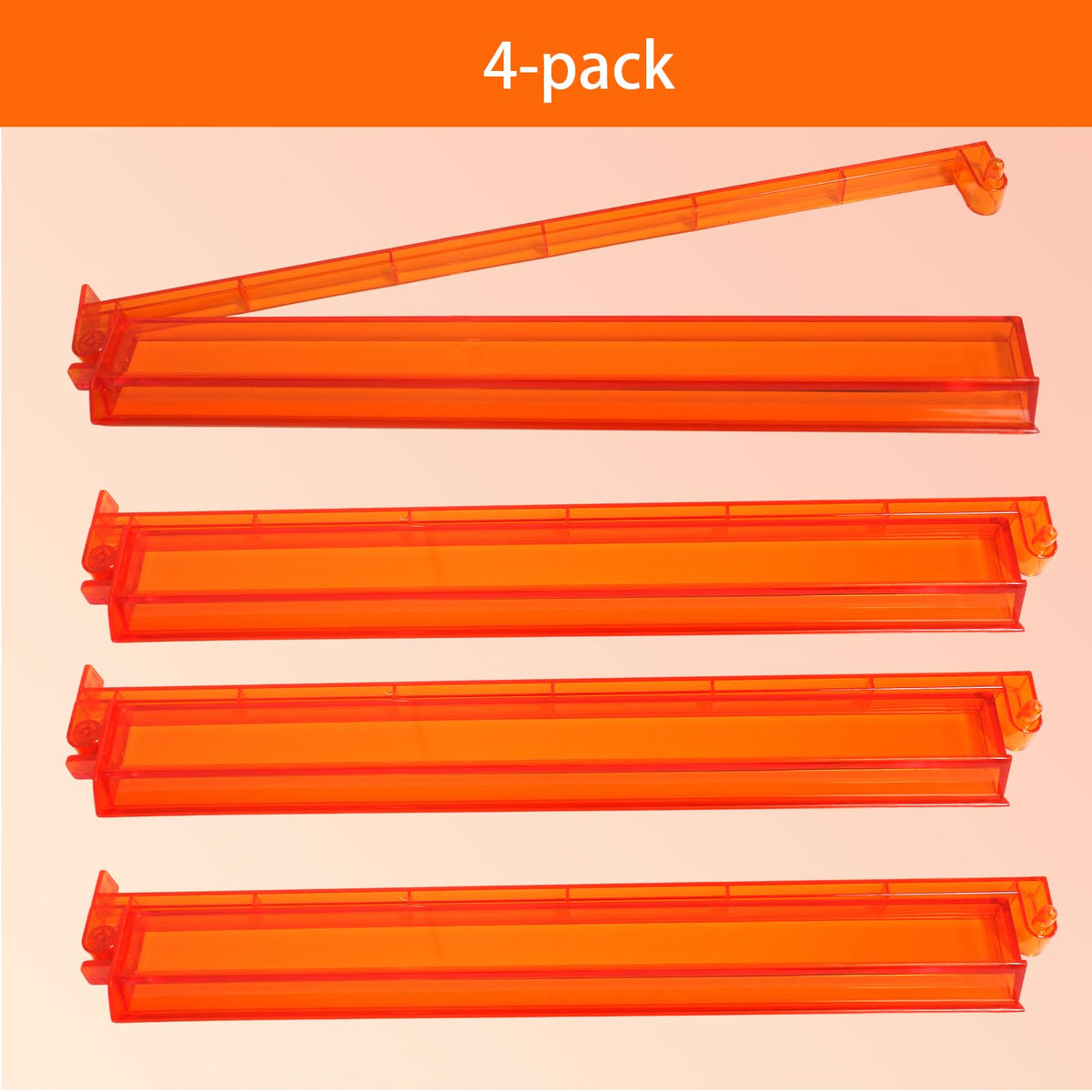 Set of 4 Compact Plastic Mahjong Racks with Pushers I274