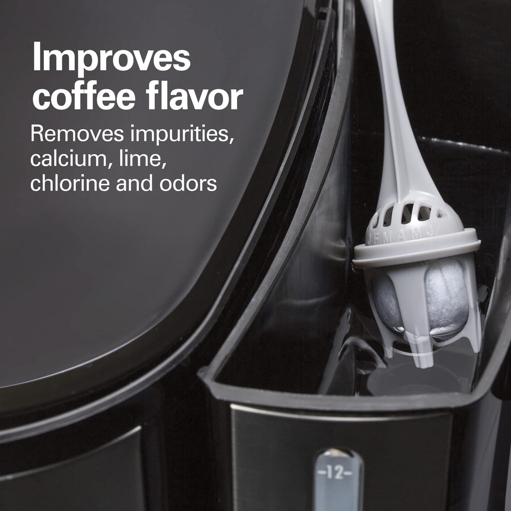 Charcoal Coffee Maker Water Filter Replacement Pods and Handle, 2-Pack and 12 Cup Coffee Maker E7989