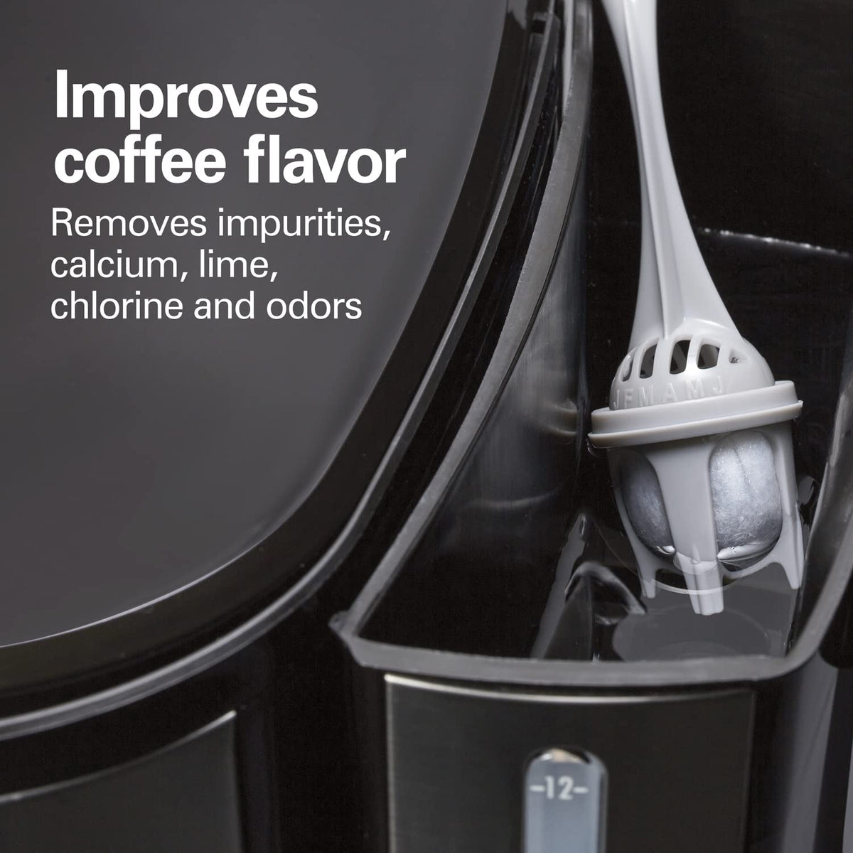 Charcoal Coffee Maker Water Filter Replacement Pods and Handle, 2-Pack and 12 Cup Coffee Maker E7989