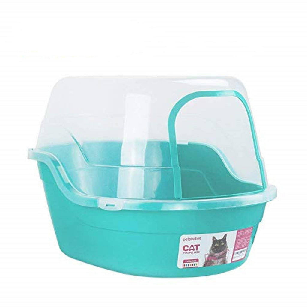 Jumbo Extra Large Teal Hooded Cat Litter Box Y64789