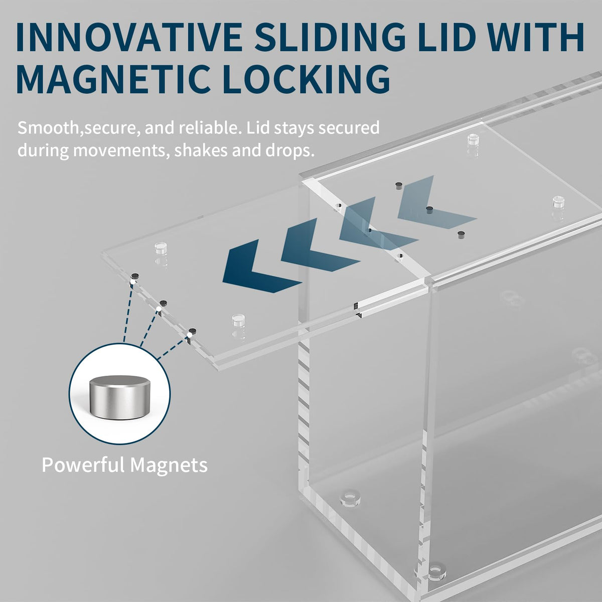 Acrylic Display Case with Sliding Lid, 1 Pack N836145