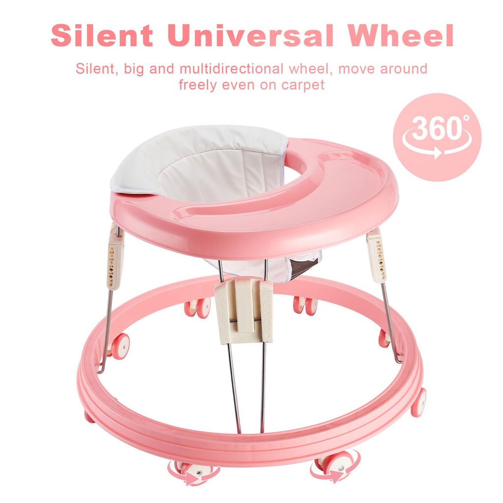 Adjustable Folding Baby Walker with Easy Clean Tray D801382