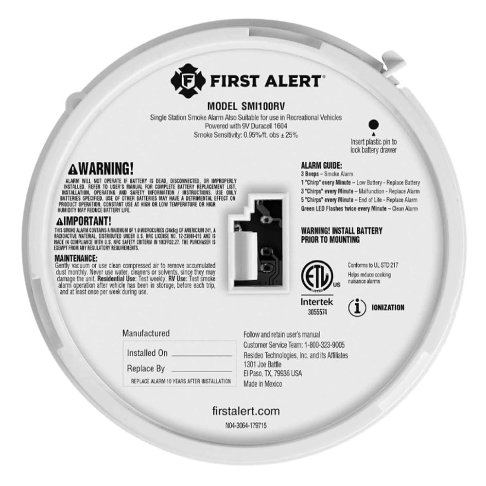 Battery-Operated Smoke Alarm U8595
