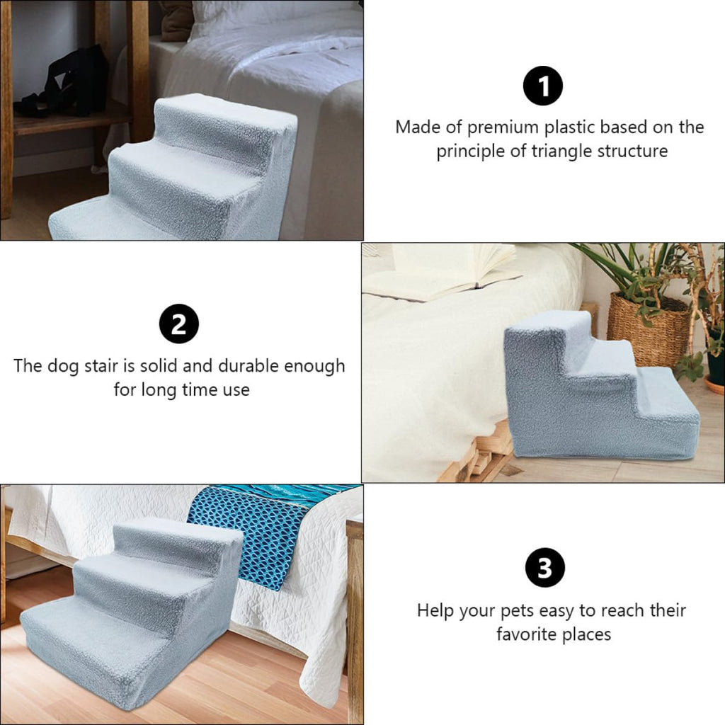 Non-Slip Gray Pet Stairs C776182
