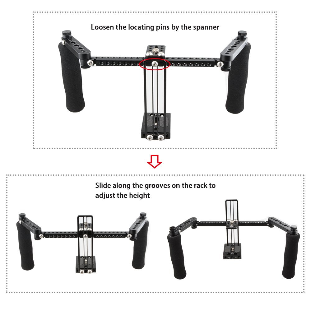 Monitor Cage with Adjustable Handles for 5 and 7 inch LCD Monitor J161
