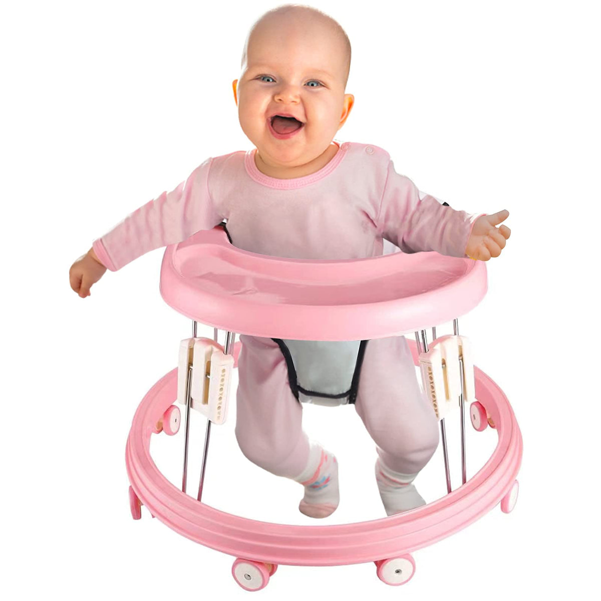 Adjustable Folding Baby Walker with Easy Clean Tray D801382