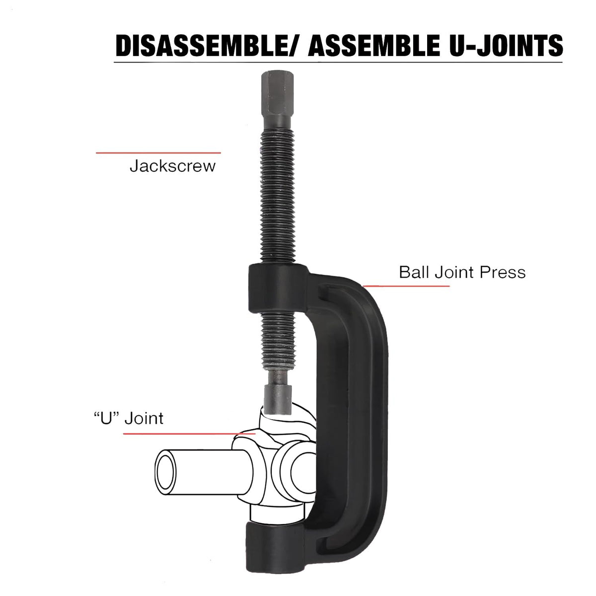 21-Piece Ball Joint Press Kit with C-Frame S6433