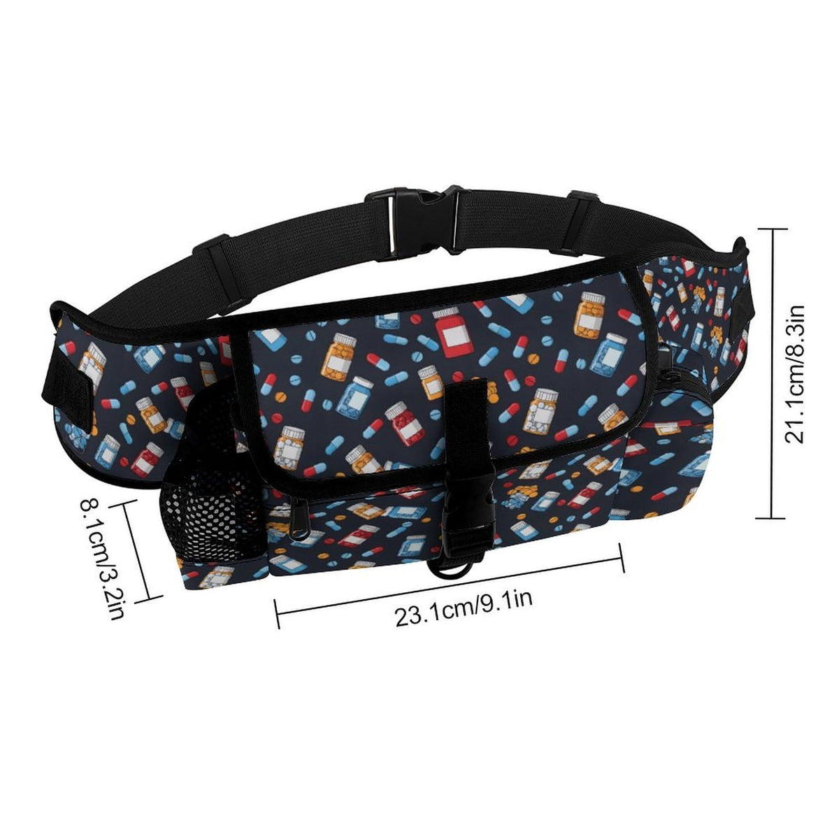 White Dog Walking Fanny Pack Z5501