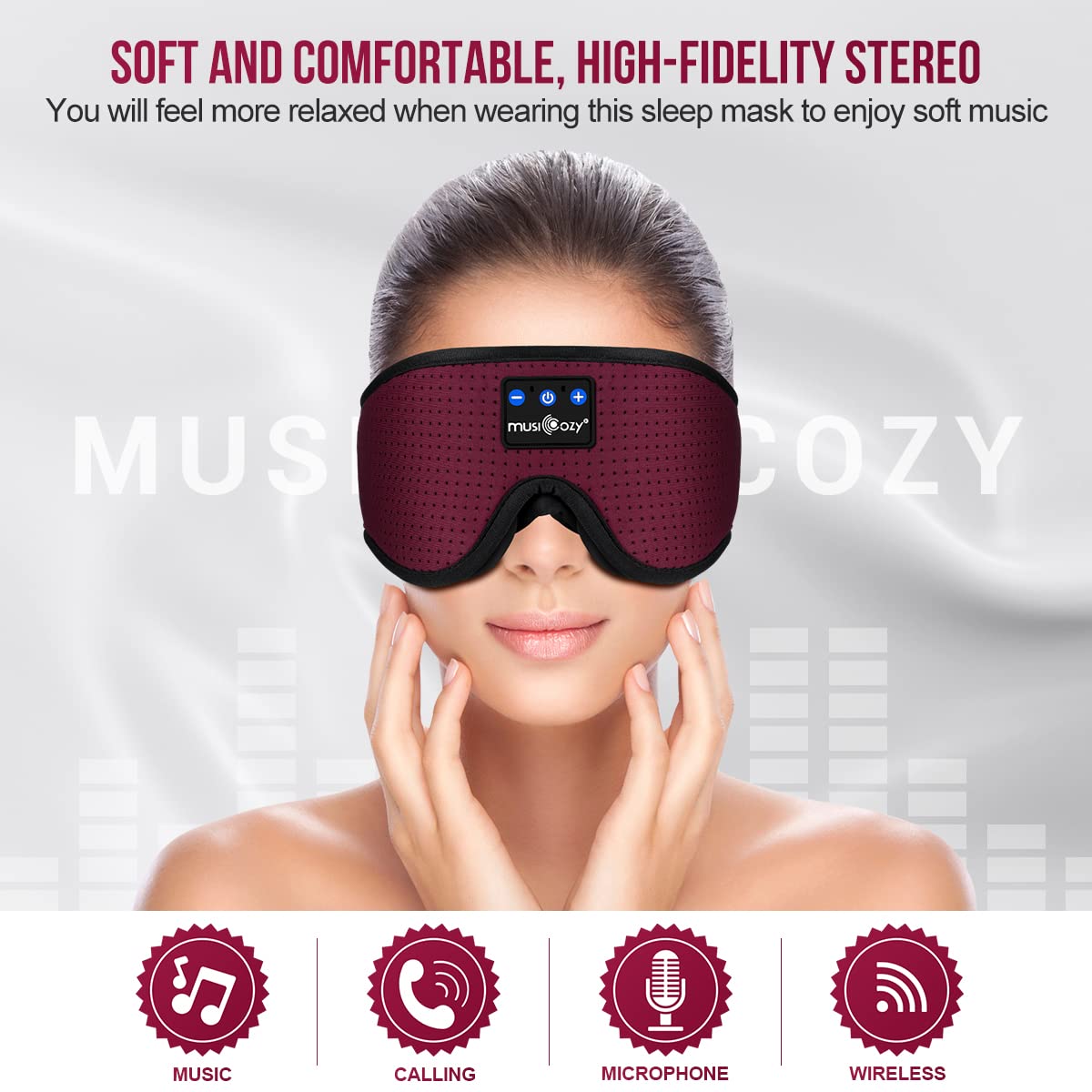 3D Bluetooth Sleep Headphones Headband D836801