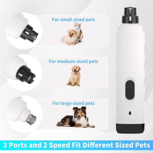 2-Speed Electric Rechargeable Pet Nail Grinder B7581