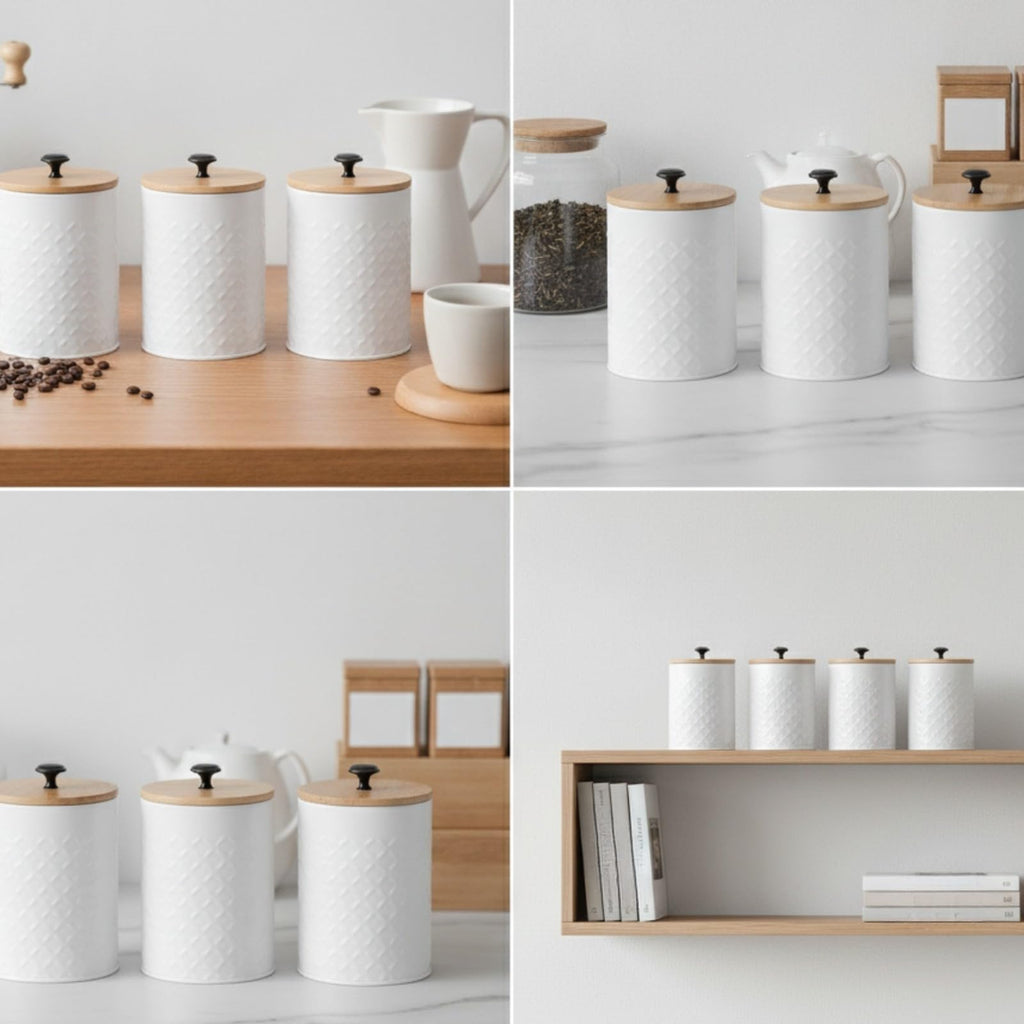 3 Pieces Kitchen Canister Set W757