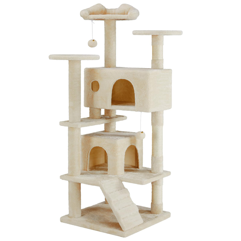 54-inch Cat Tree Tower with Scratching Posts O401