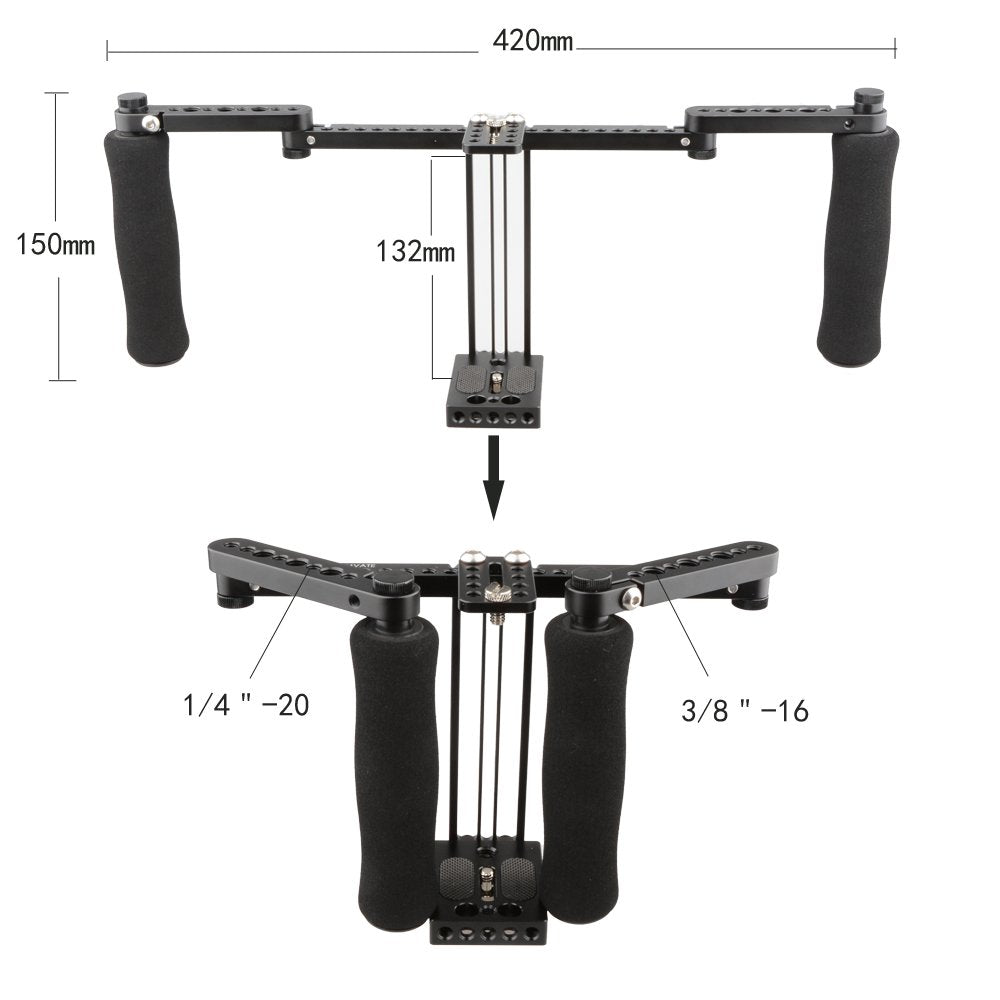 Monitor Cage with Adjustable Handles for 5 and 7 inch LCD Monitor J161