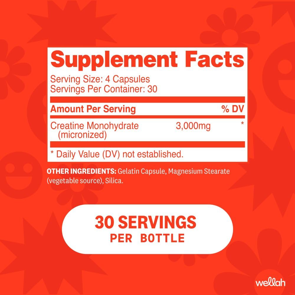 Creatine Monohydrate Capsules 3000 mg 120 Capsules M118405