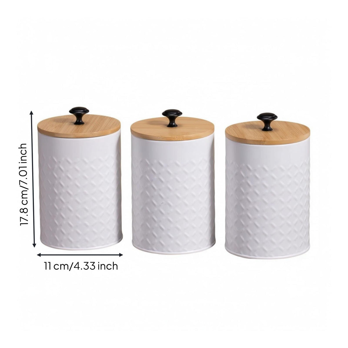 3 Pieces Kitchen Canister Set W757