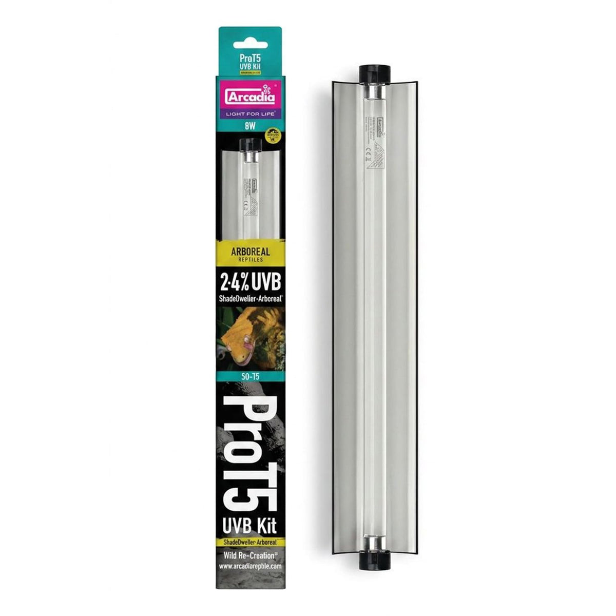 12" 8 Watts T5 UVB Reptile Light Fixture Kit T346200