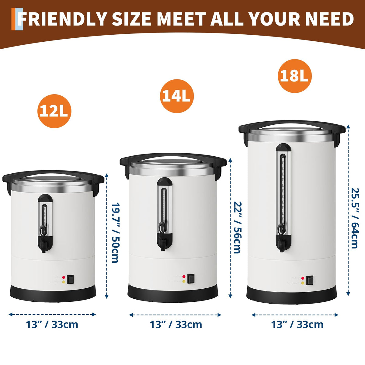 12L Stainless Steel Coffee Urn C8025