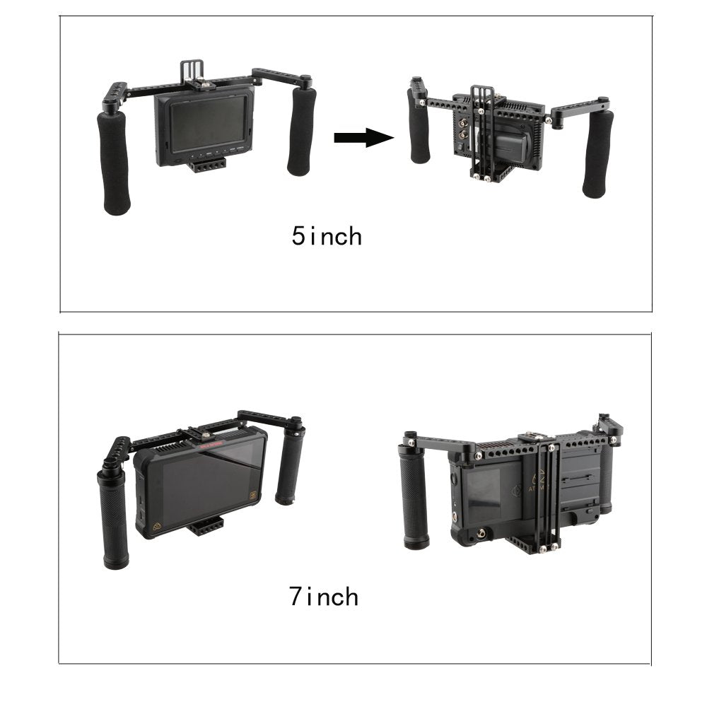Monitor Cage with Adjustable Handles for 5 and 7 inch LCD Monitor J161