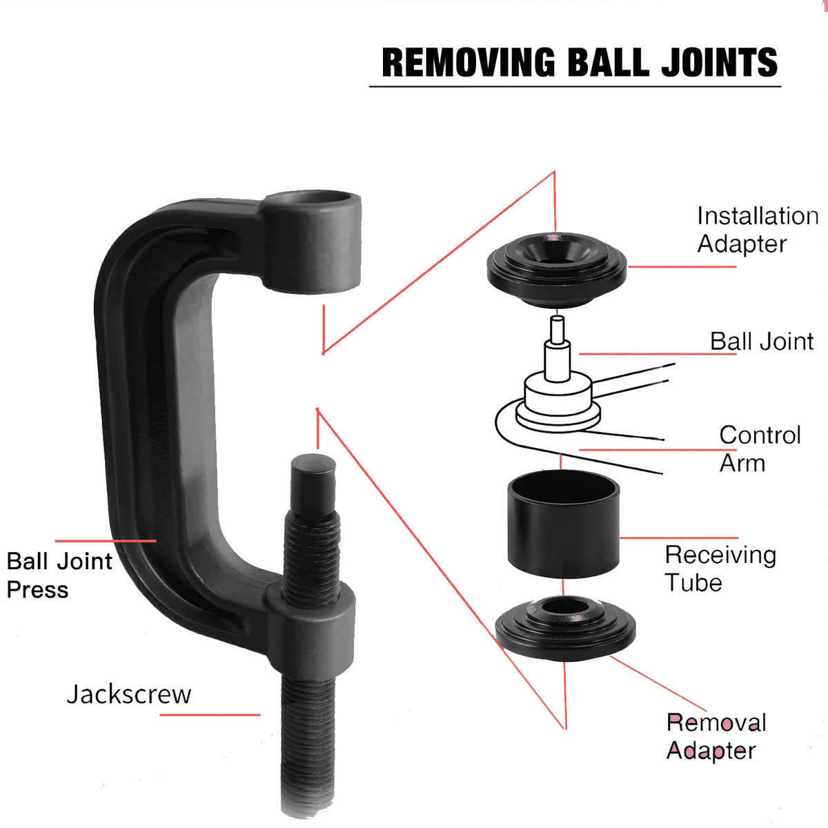 21-Piece Ball Joint Press Kit with C-Frame S6433