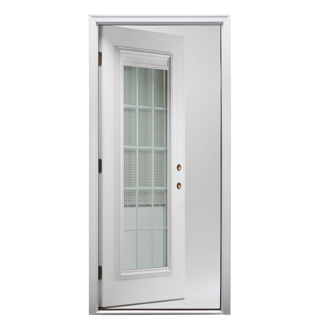 Primed Steel Prehung Door with Clear Low-E Glass 36" x 80" E16550