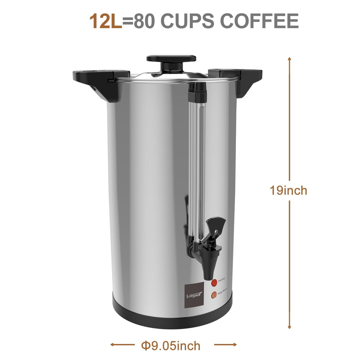 12L Electric Commercial Coffee Urn, 80 Cup B21056