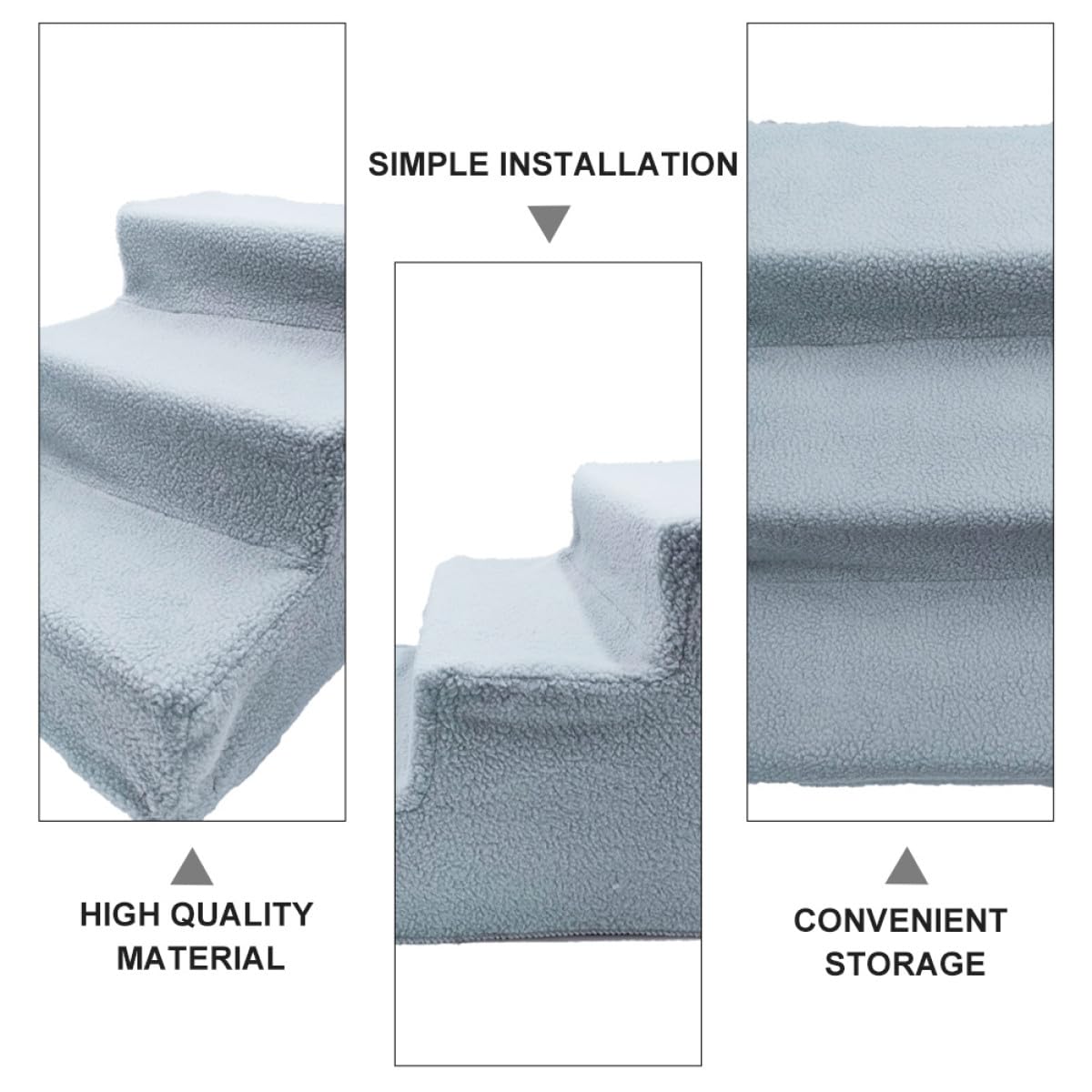 Non-Slip Gray Pet Stairs C776182
