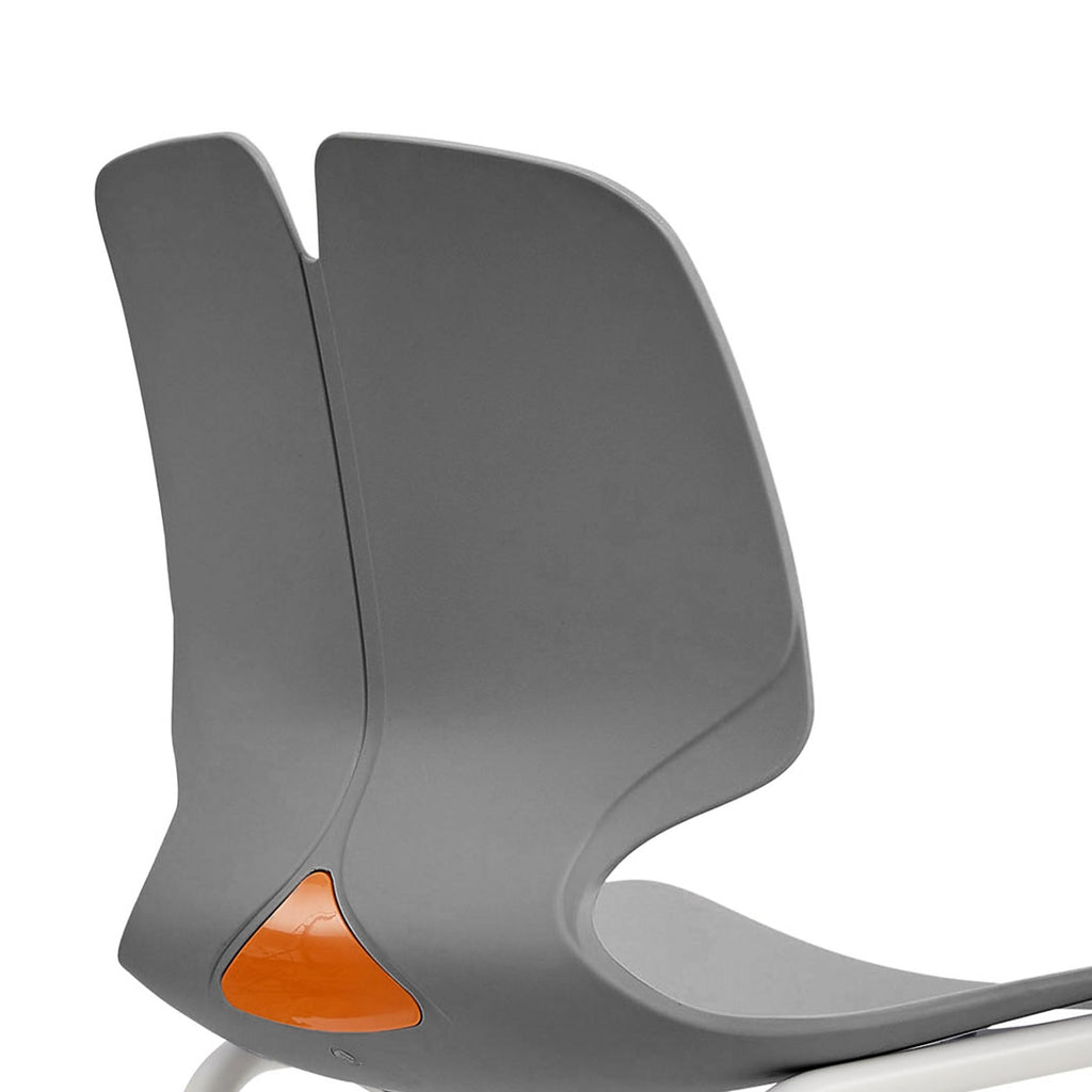 Grey Polypropylene Steel Stacked Office Chair Set L58023