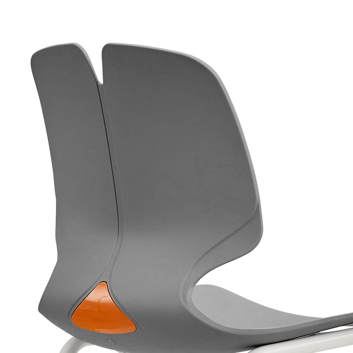 Grey Polypropylene Steel Stacked Office Chair Set L58023