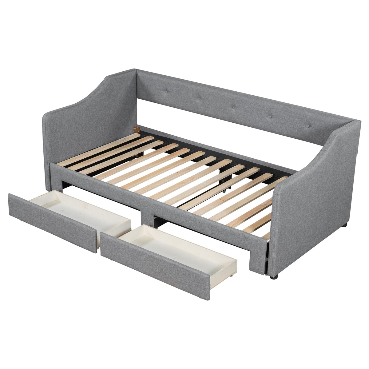 Upholstered Twin XL to King Size Daybed with Pop Up Trundle Z881