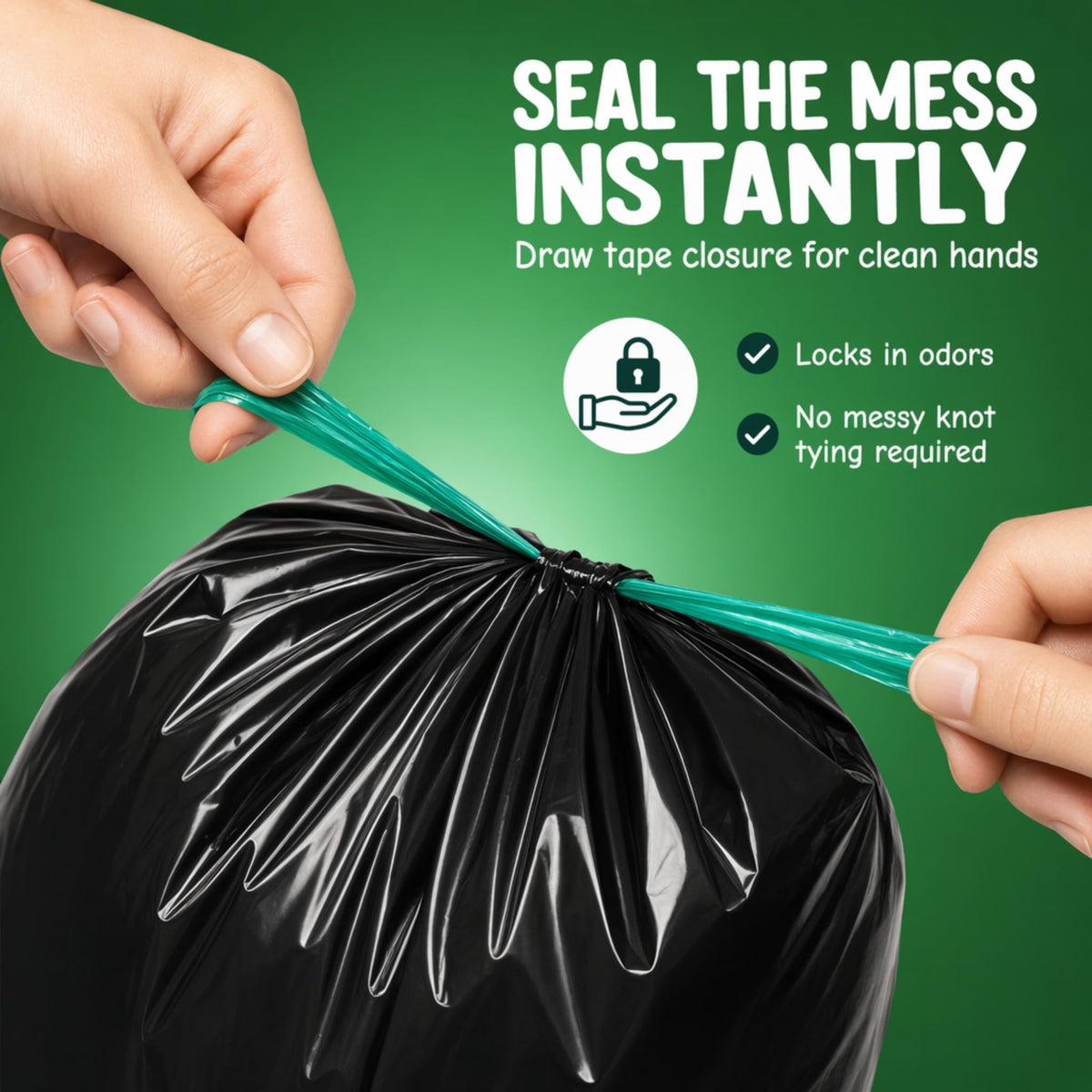 Black Dog Waste Can Liners 50pcs 27.5"x29" W6817
