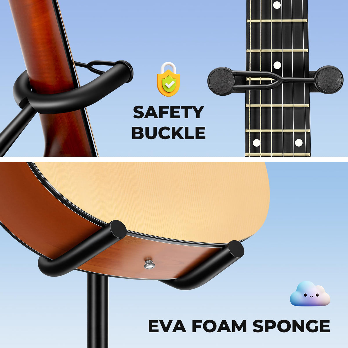 Adjustable Folding Metal Guitar Stand D456