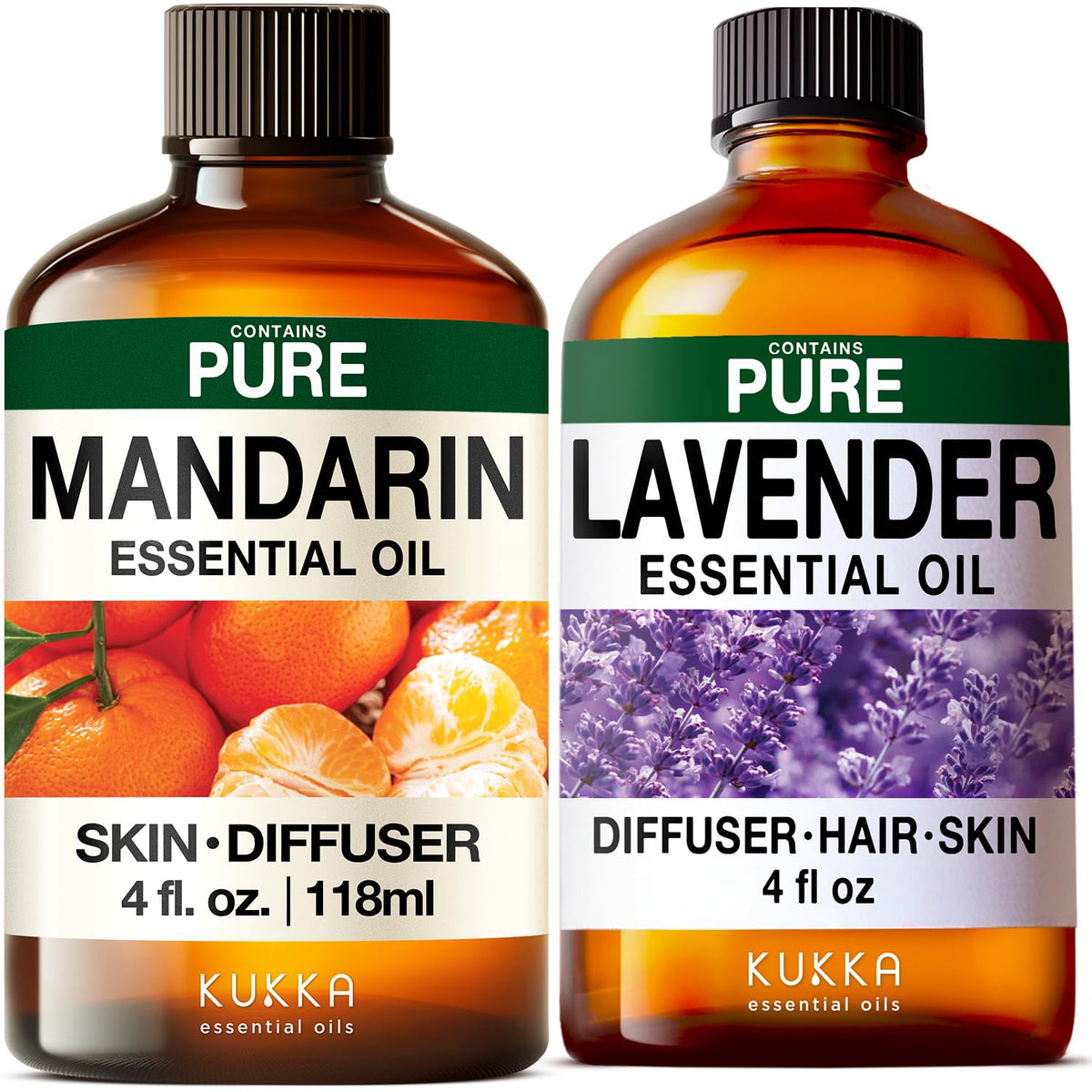 Lavender Mandarin Essential Oil Set 2X 4 Fl Oz C8554