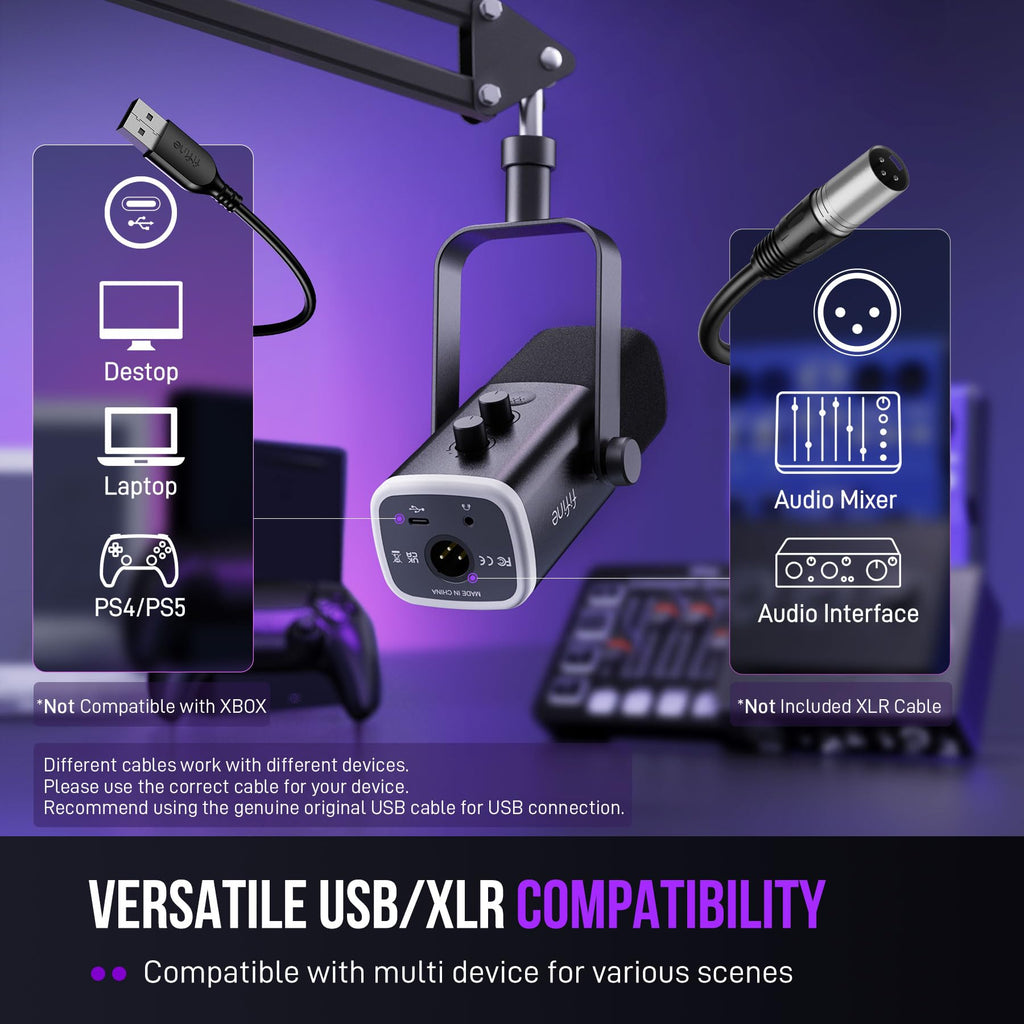 Dynamic XLR/USB Gaming Microphone Set C3421