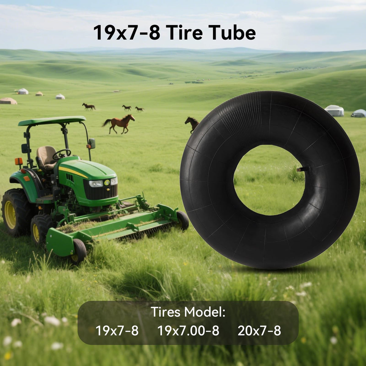 19x7-8 Heavy Duty Inner Tube with TR13 E128101
