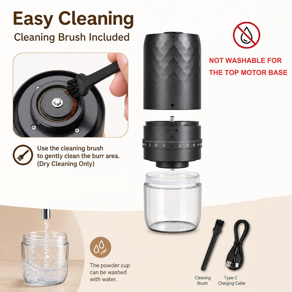 Cordless Burr Coffee Grinder I249