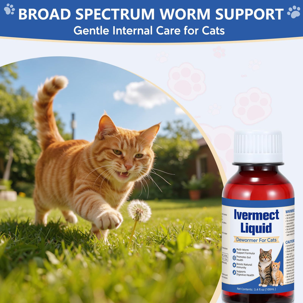 Broad Spectrum Cat Dewormer 100mL U410