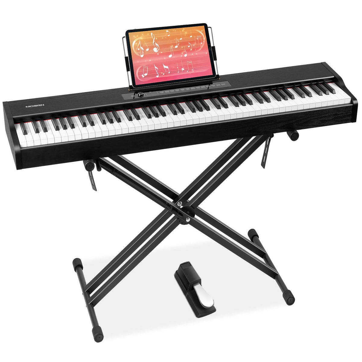 88-Key Weighted Digital Piano with X Stand and Sustain Pedal C37382