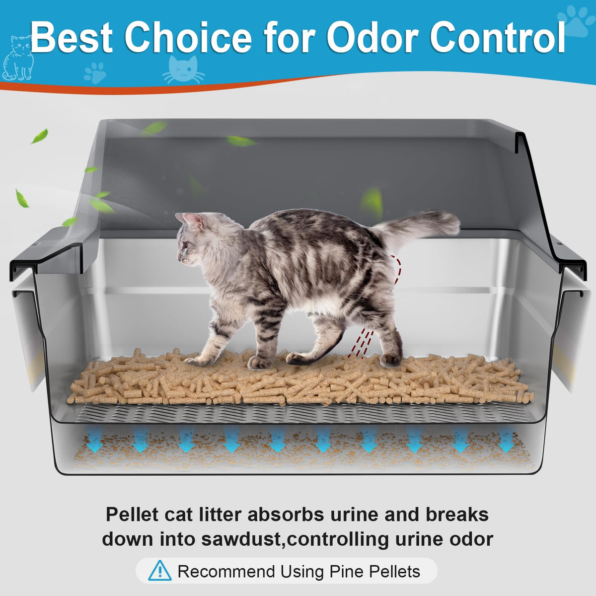 XXXL Stainless Steel Sifting Litter Box with Lid S450961