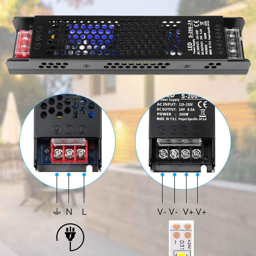 24V 200W LED Power Supply M6331