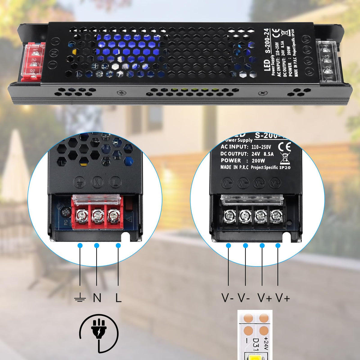 24V 200W LED Power Supply M6331