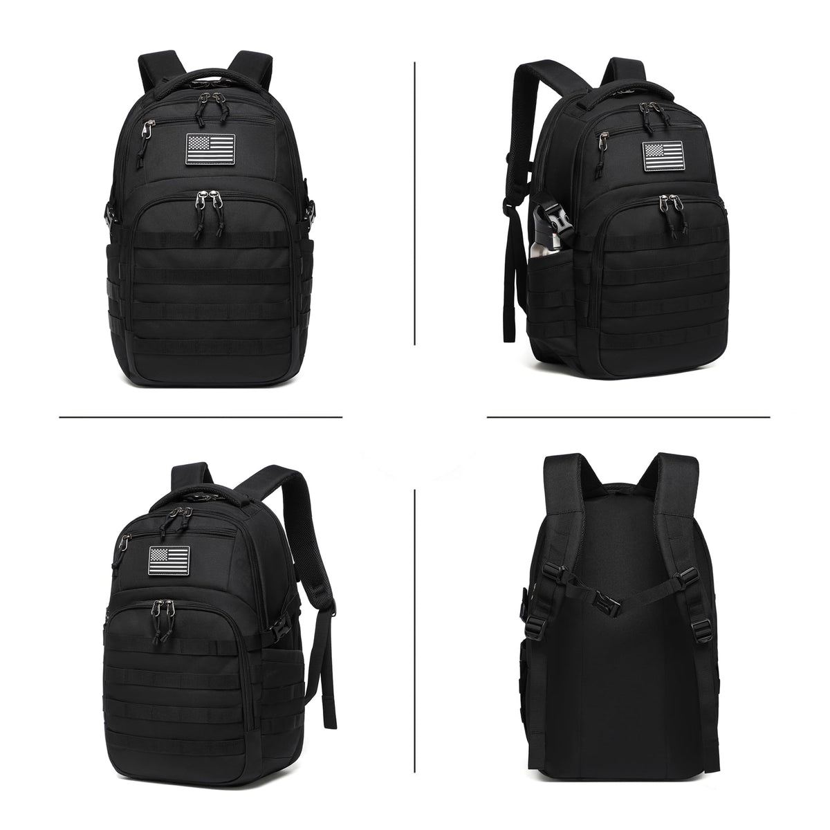 Black Small Tactical Backpack O344