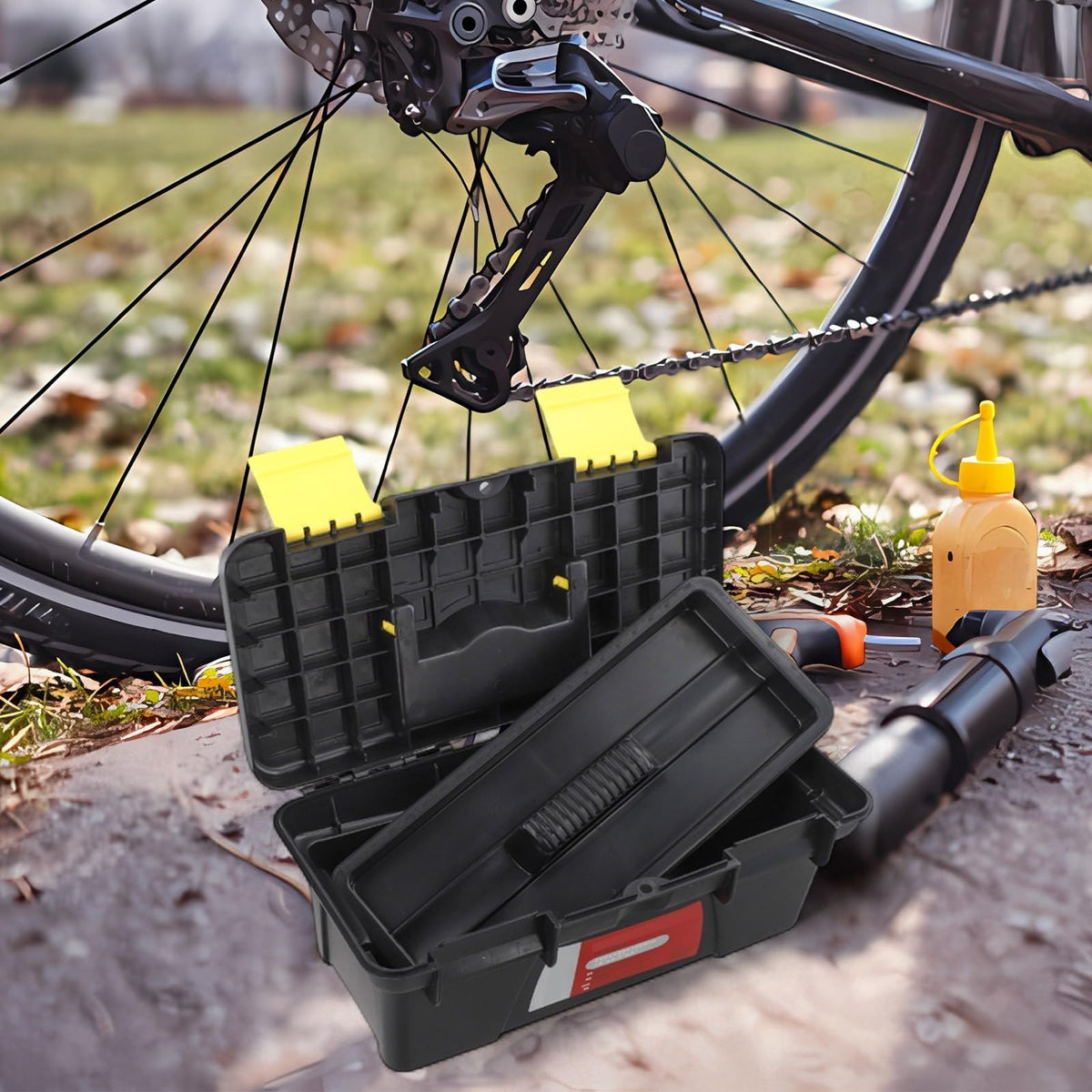 10 Inch Plastic Toolbox with 2-Layer Organization X554539